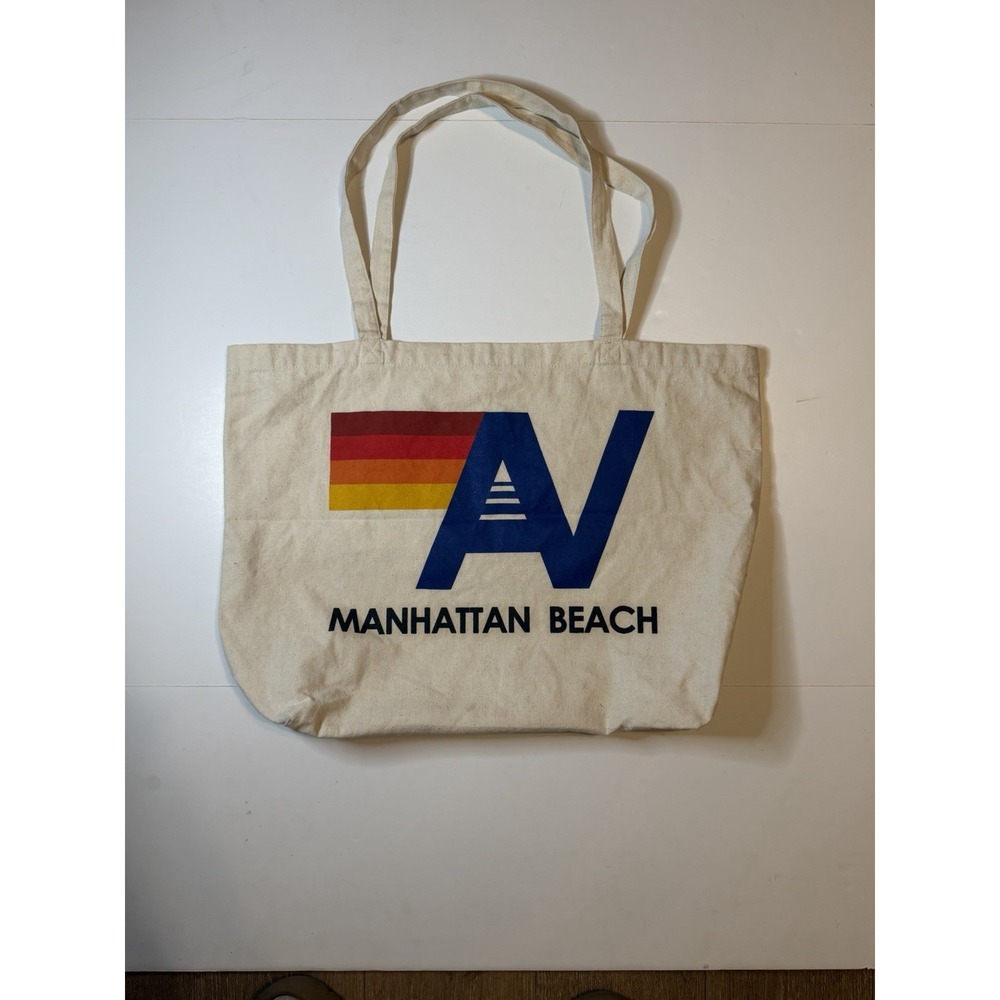 Aviator Nation Manhattan Beach CA Beach Canvas Tote Bag - Picture 3 of 5